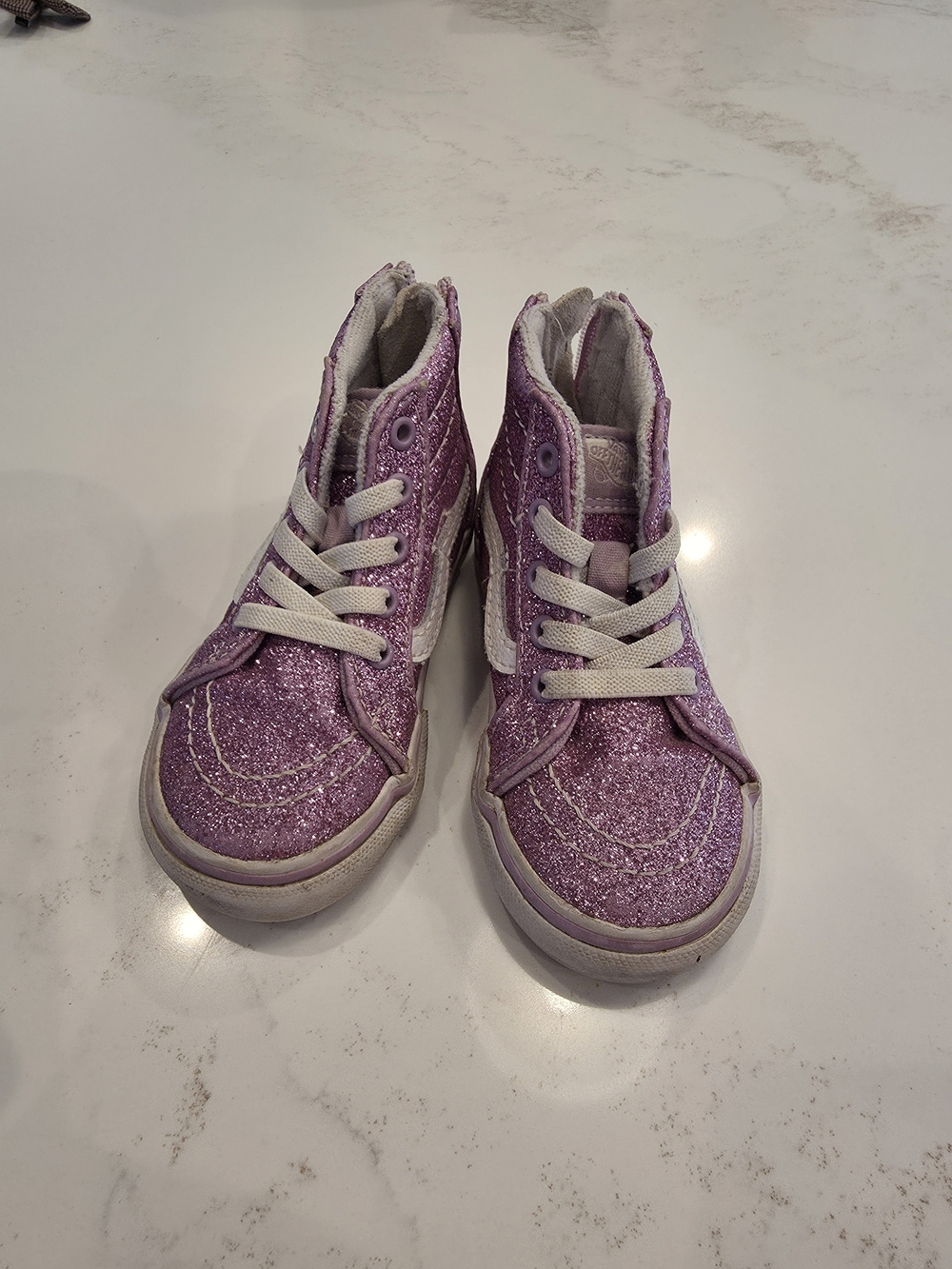 Vans Girls' Glitter High-Top Sneakers - Purple